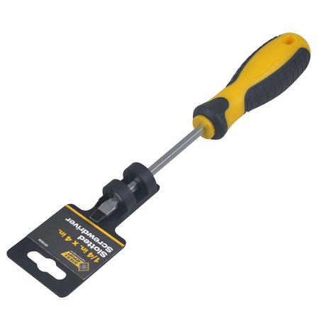 STEEL GRIP 1/4 in. X 4 in. L Slotted Screwdriver 1 pc DR76556